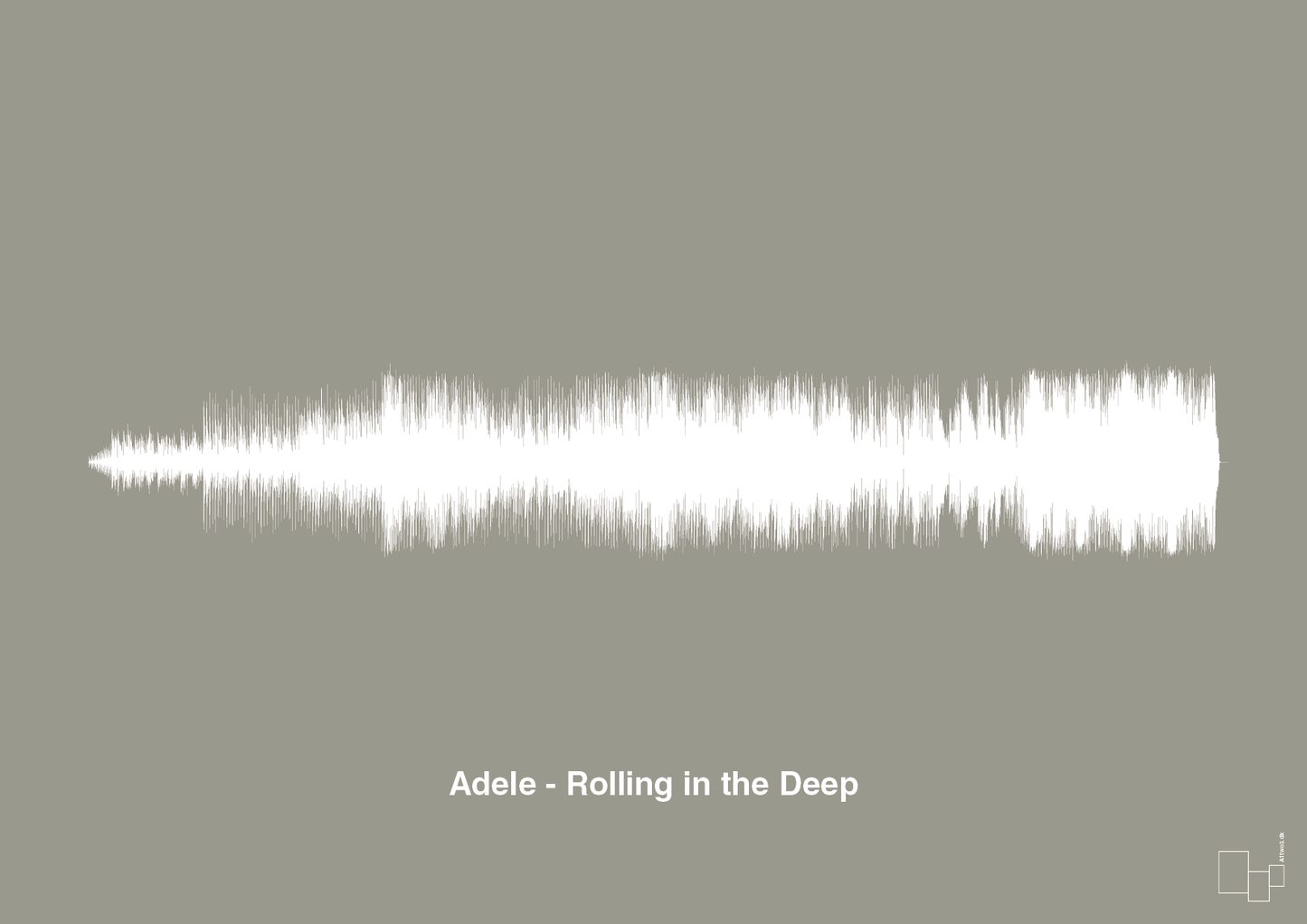 plakat: adele - rolling in the deep - battleship gray-Soundwave-A1two3