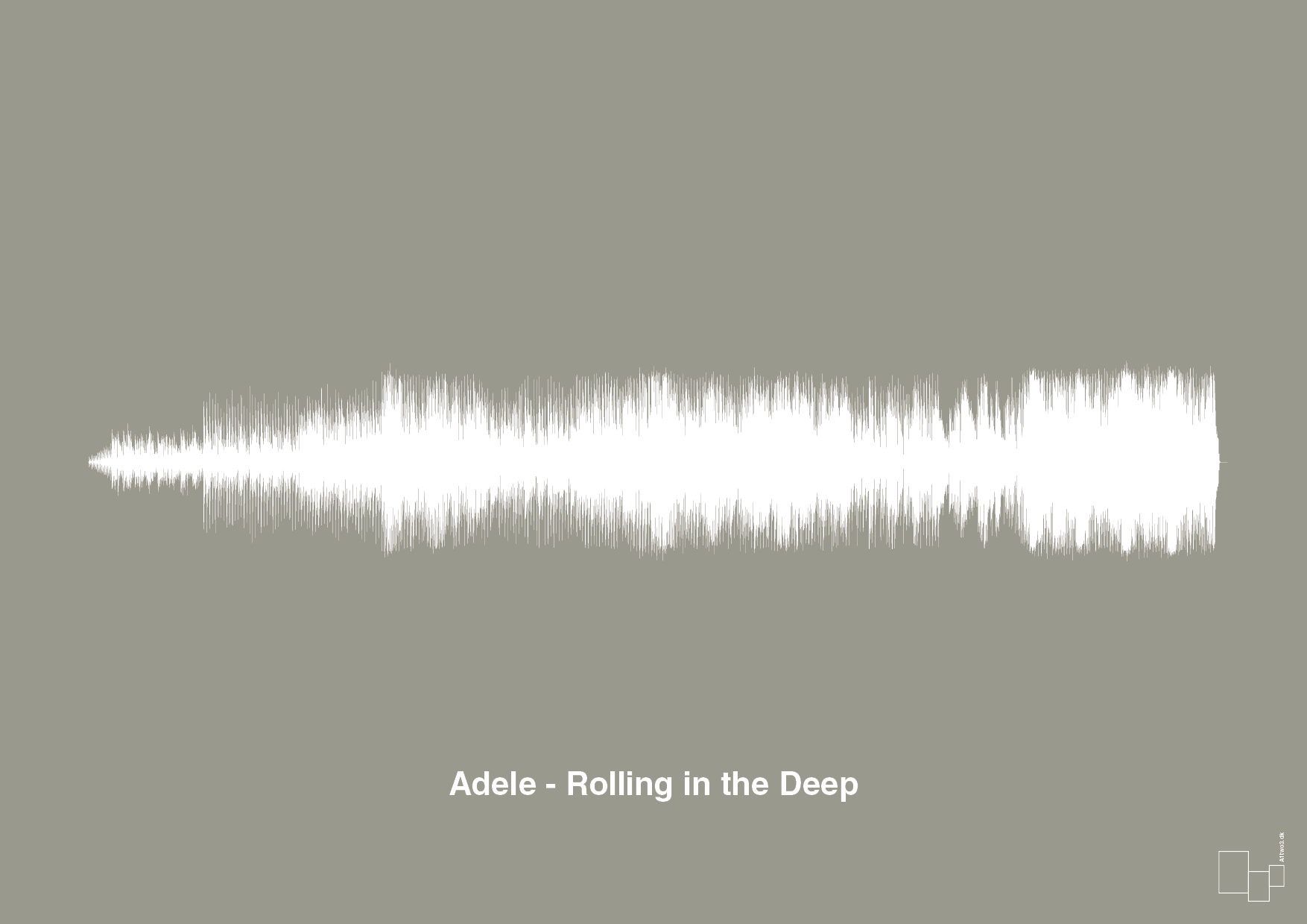 plakat: adele - rolling in the deep - battleship gray-Soundwave-A1two3