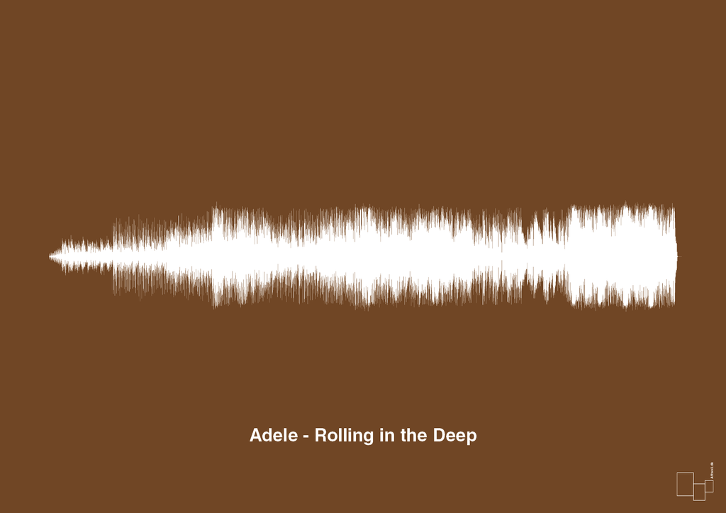 plakat: adele - rolling in the deep - dark brown-Soundwave-A1two3