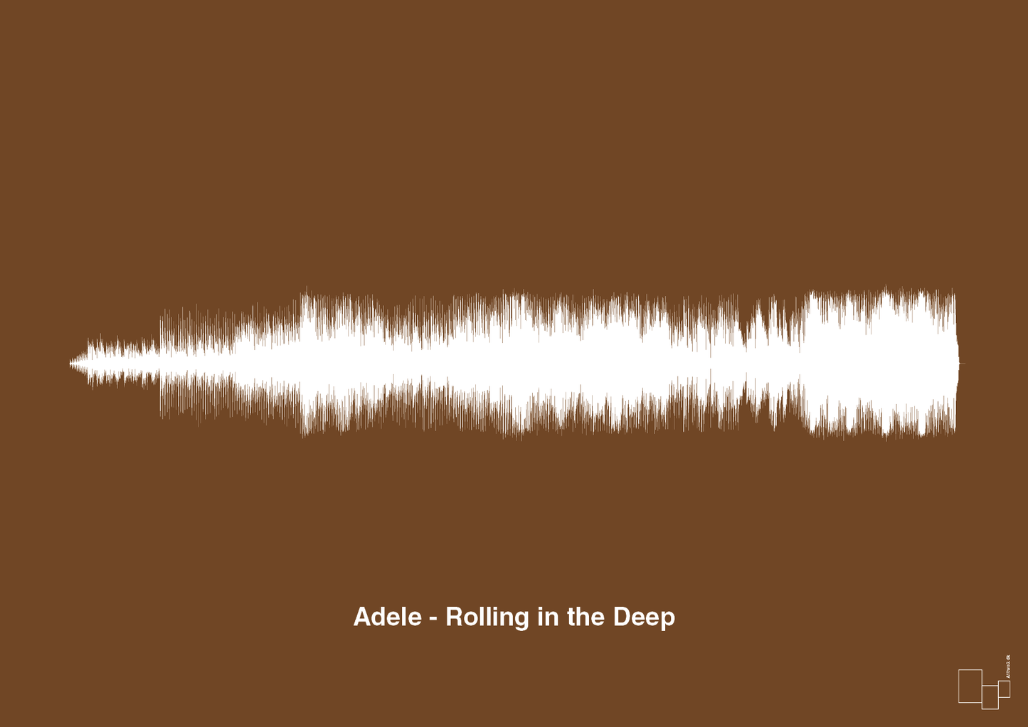 plakat: adele - rolling in the deep - dark brown-Soundwave-A1two3