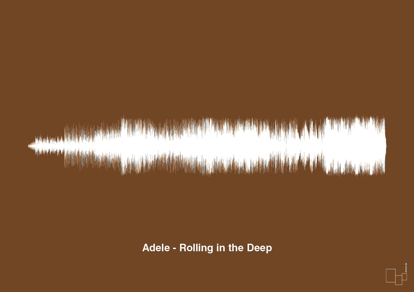 plakat: adele - rolling in the deep - dark brown-Soundwave-A1two3