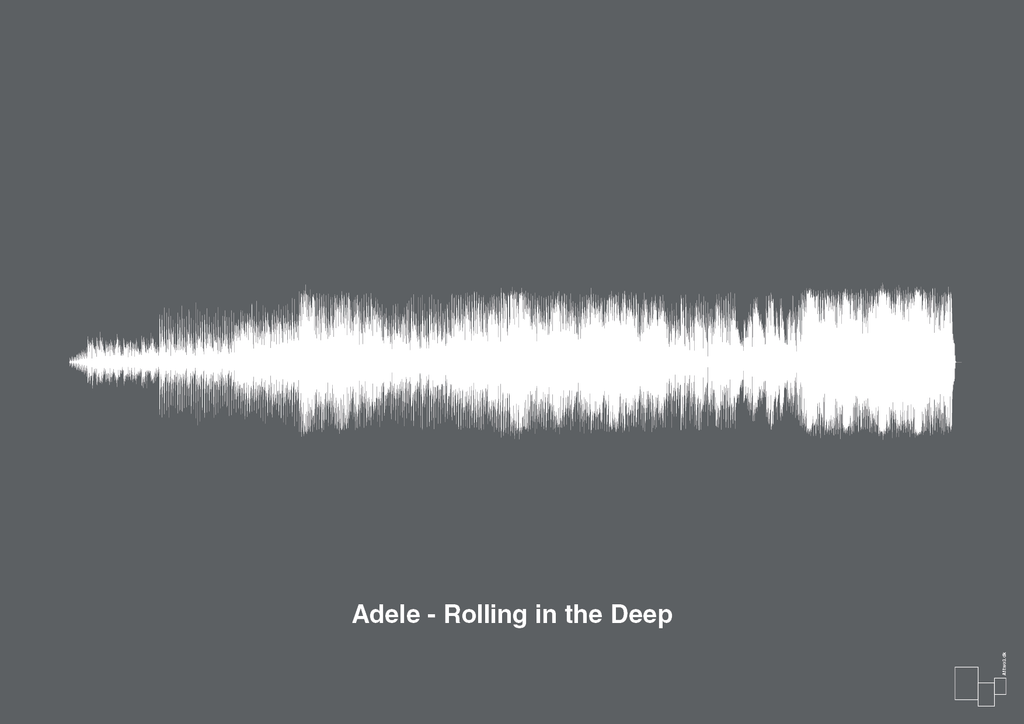 plakat: adele - rolling in the deep - graphic charcoal-Soundwave-A1two3