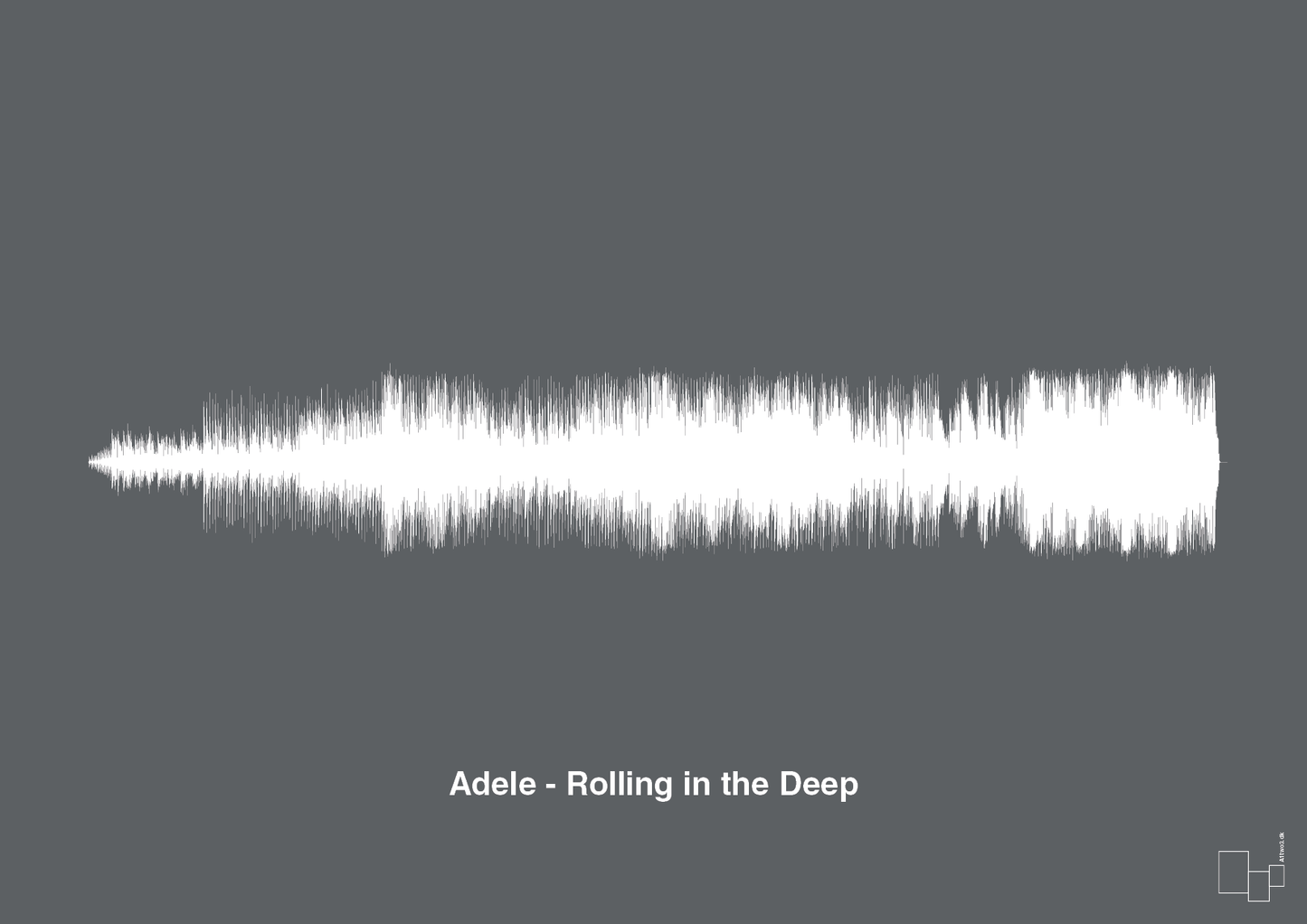 plakat: adele - rolling in the deep - graphic charcoal-Soundwave-A1two3