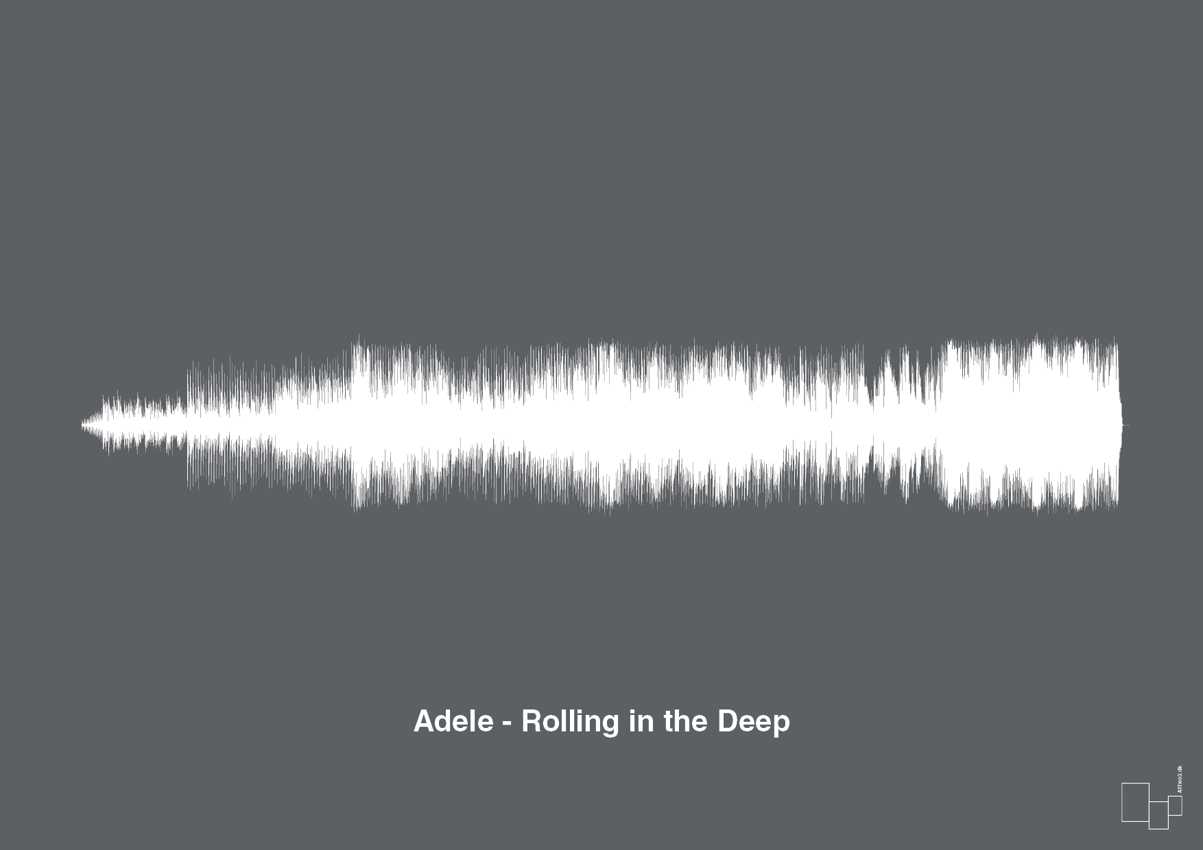 plakat: adele - rolling in the deep - graphic charcoal-Soundwave-A1two3