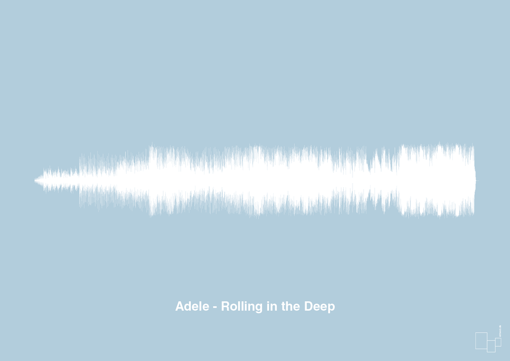 plakat: adele - rolling in the deep - heavenly blue-Soundwave-A1two3