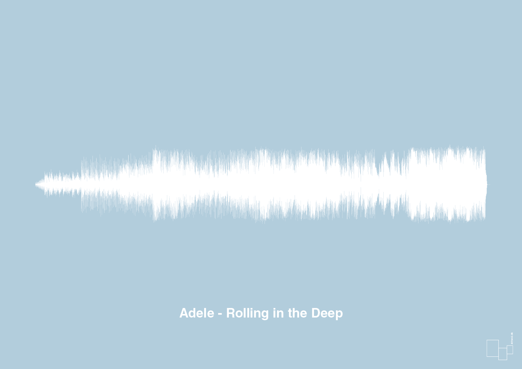 plakat: adele - rolling in the deep - heavenly blue-Soundwave-A1two3