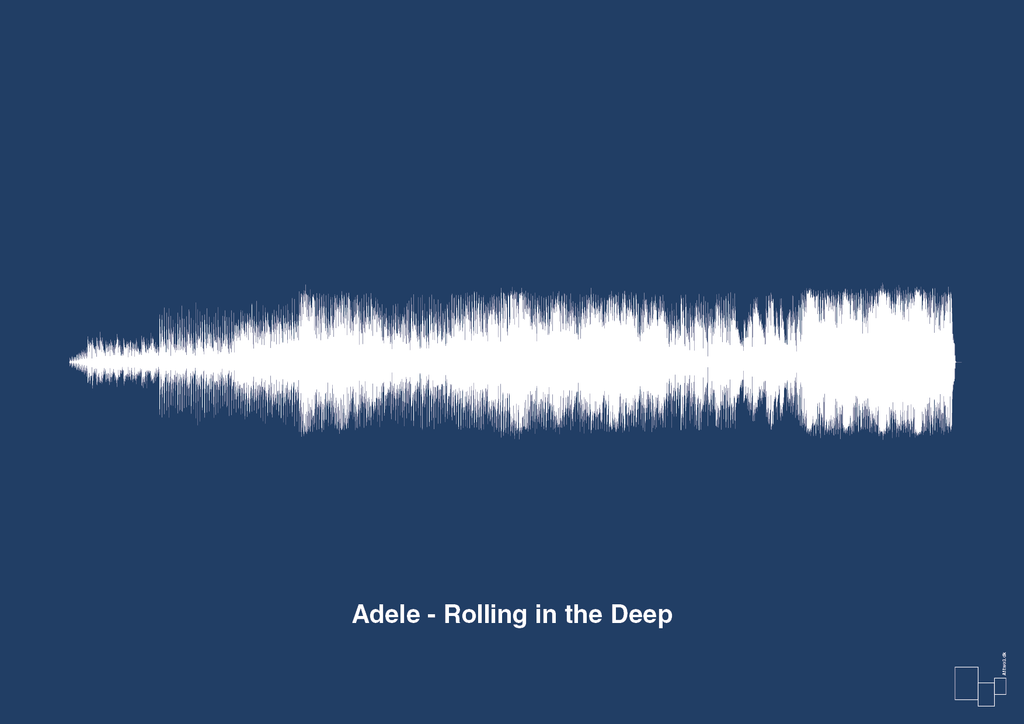 plakat: adele - rolling in the deep - lapis blue-Soundwave-A1two3