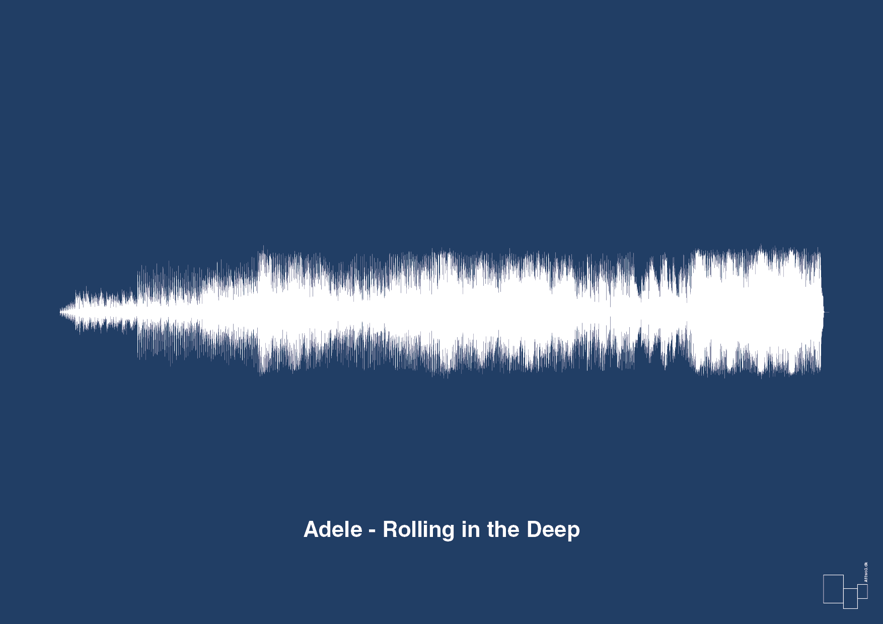 plakat: adele - rolling in the deep - lapis blue-Soundwave-A1two3