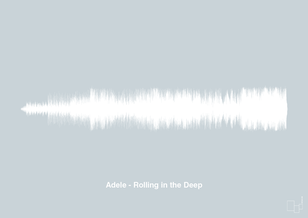 plakat: adele - rolling in the deep - light drizzle-Soundwave-A1two3