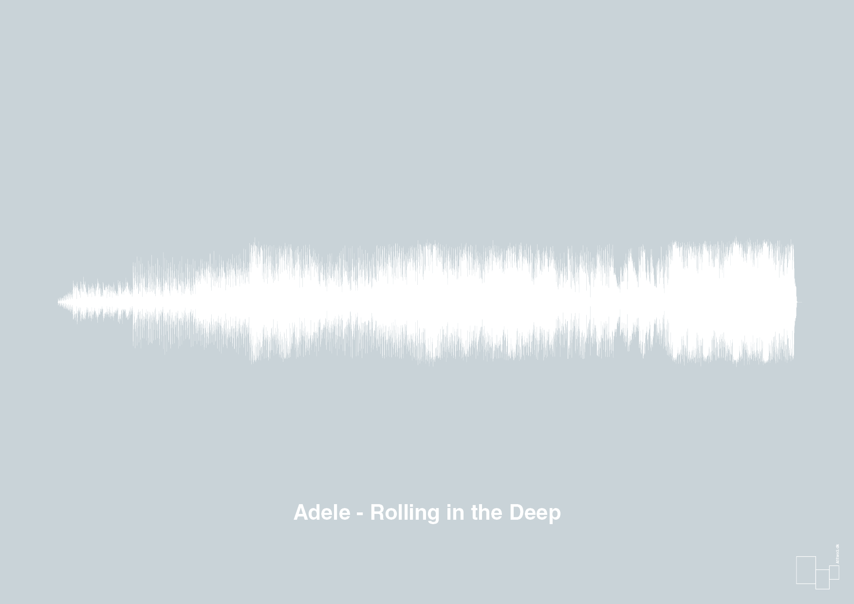 plakat: adele - rolling in the deep - light drizzle-Soundwave-A1two3