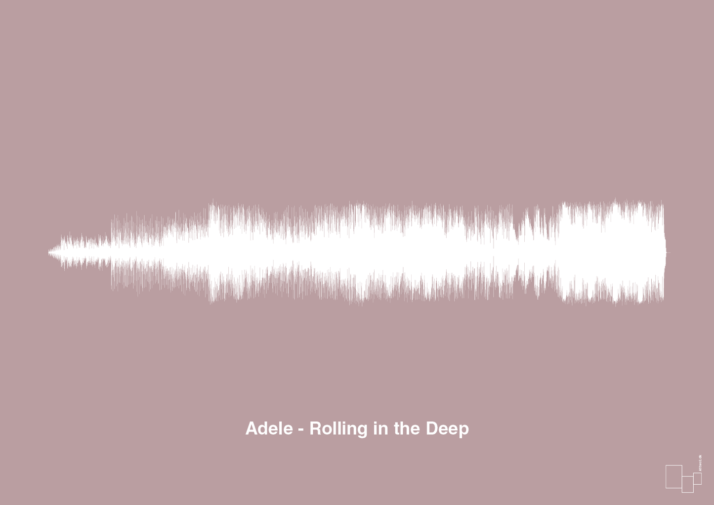 plakat: adele - rolling in the deep - light rose-Soundwave-A1two3