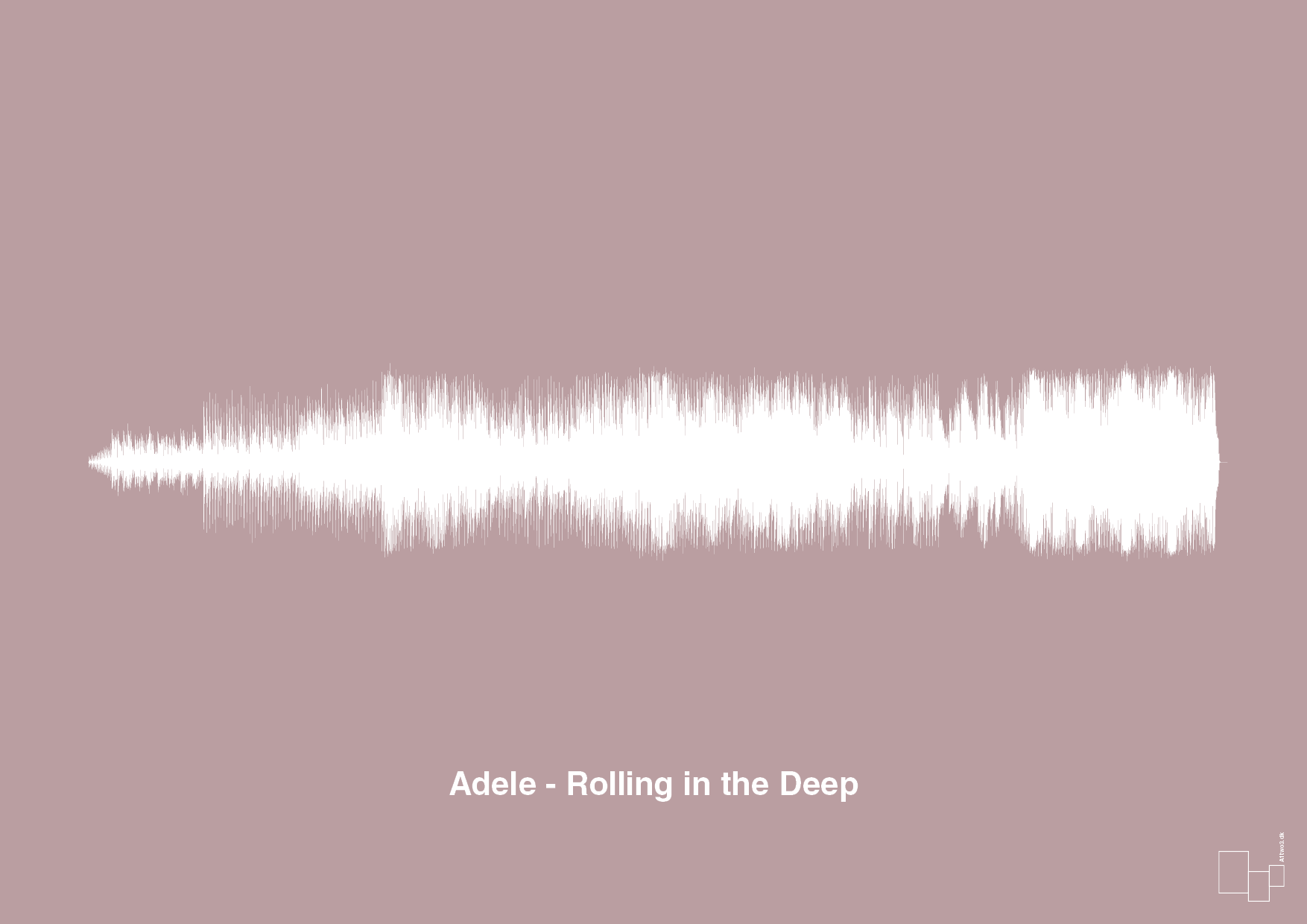 plakat: adele - rolling in the deep - light rose-Soundwave-A1two3