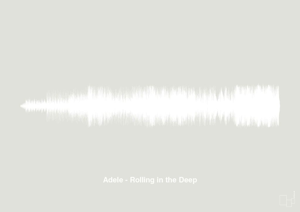plakat: adele - rolling in the deep - painters white-Soundwave-A1two3