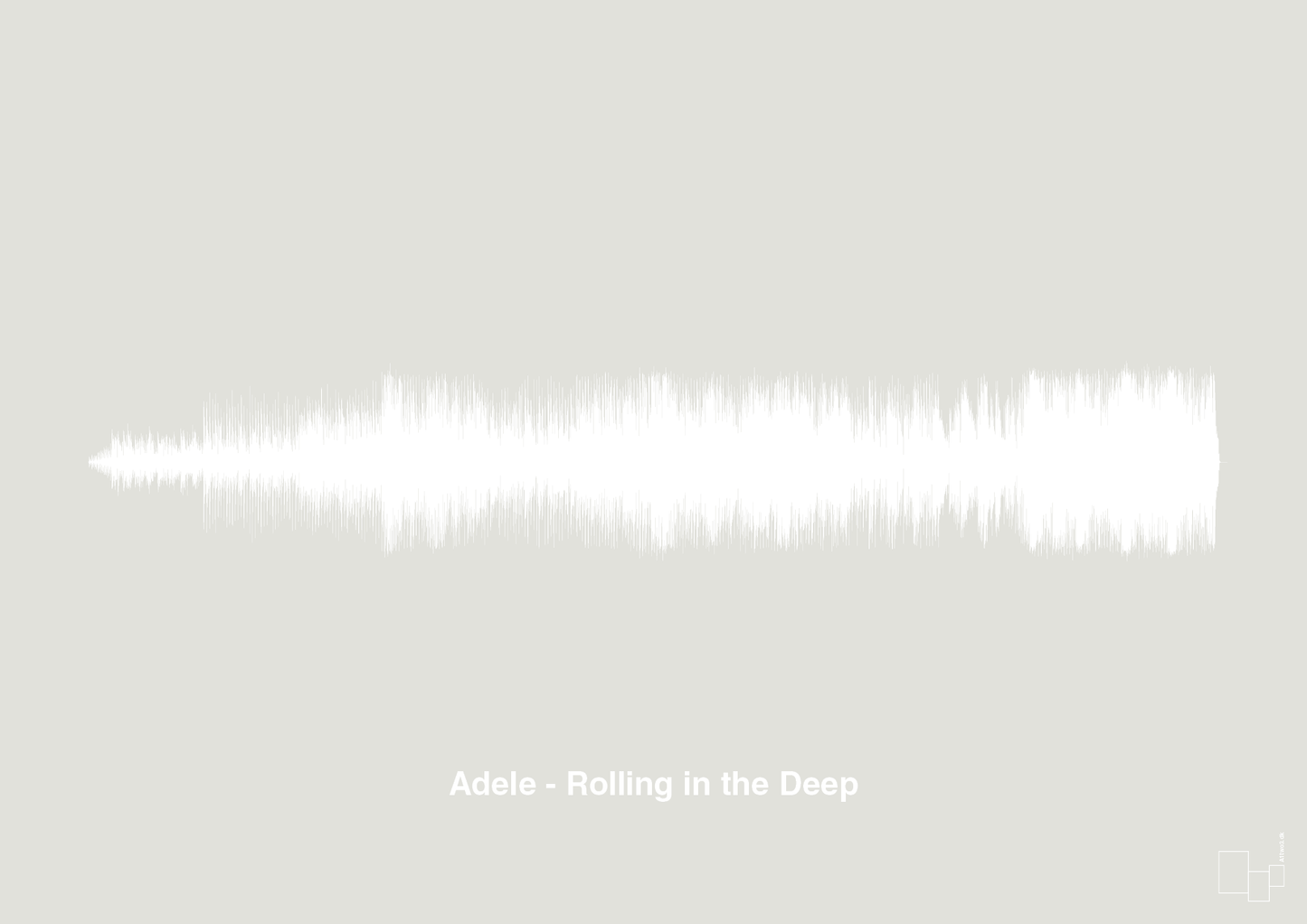 plakat: adele - rolling in the deep - painters white-Soundwave-A1two3