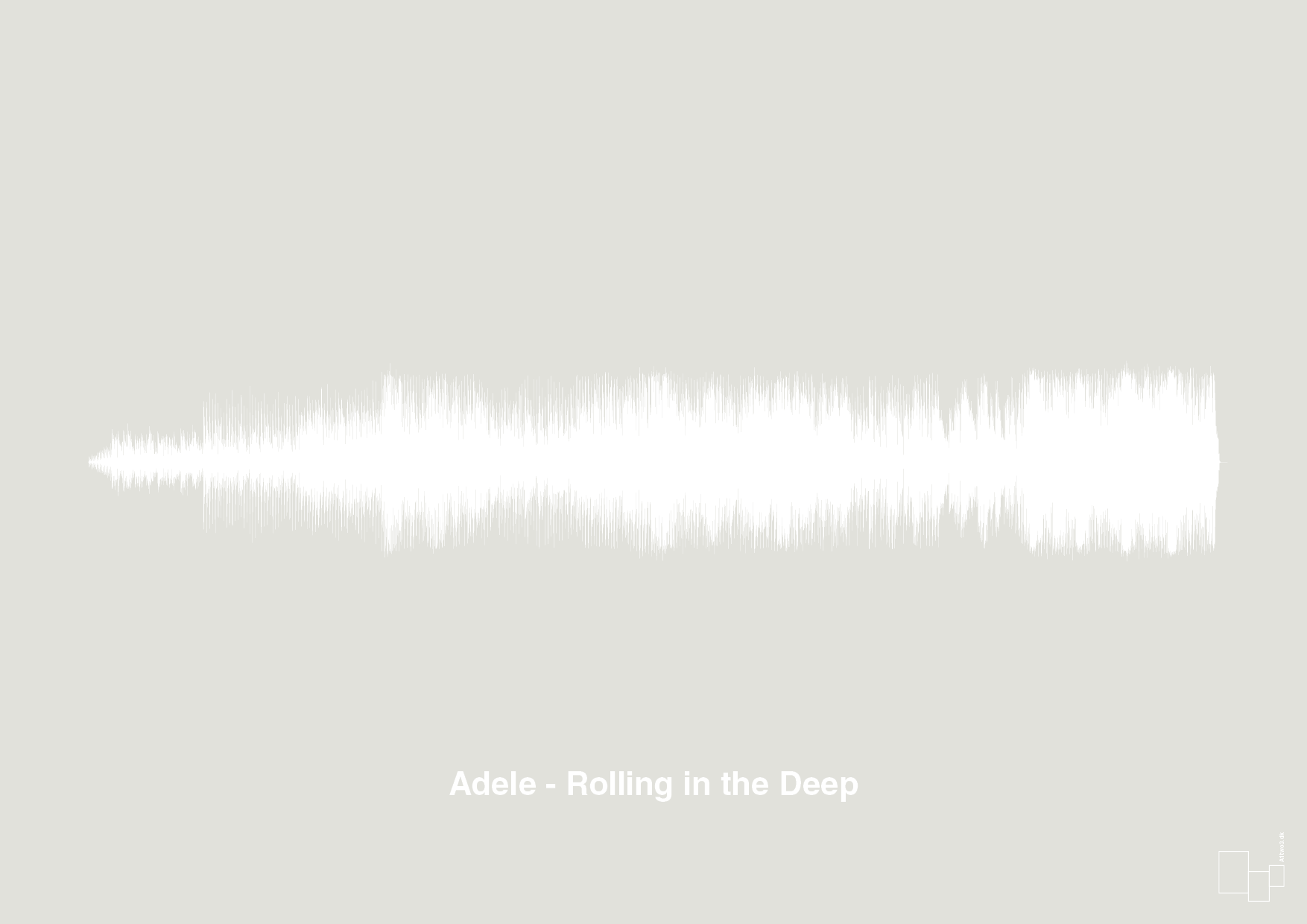 plakat: adele - rolling in the deep - painters white-Soundwave-A1two3