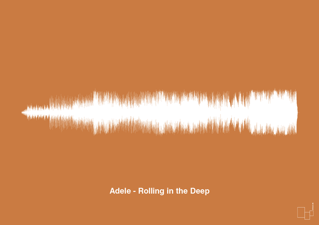 plakat: adele - rolling in the deep - rumba orange-Soundwave-A1two3