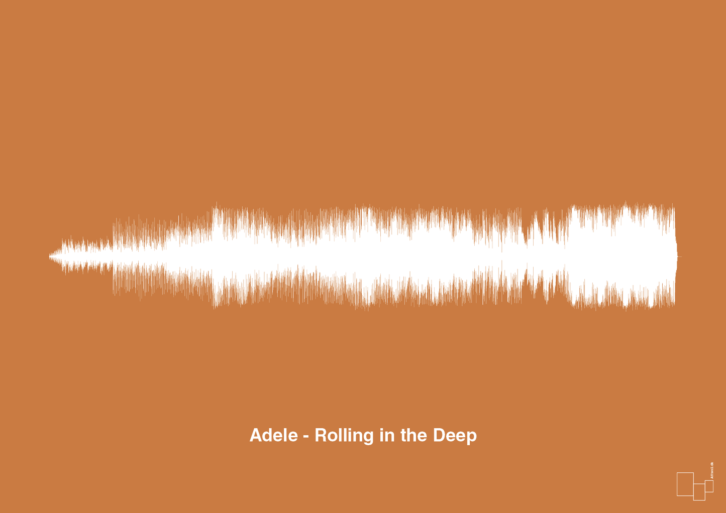 plakat: adele - rolling in the deep - rumba orange-Soundwave-A1two3