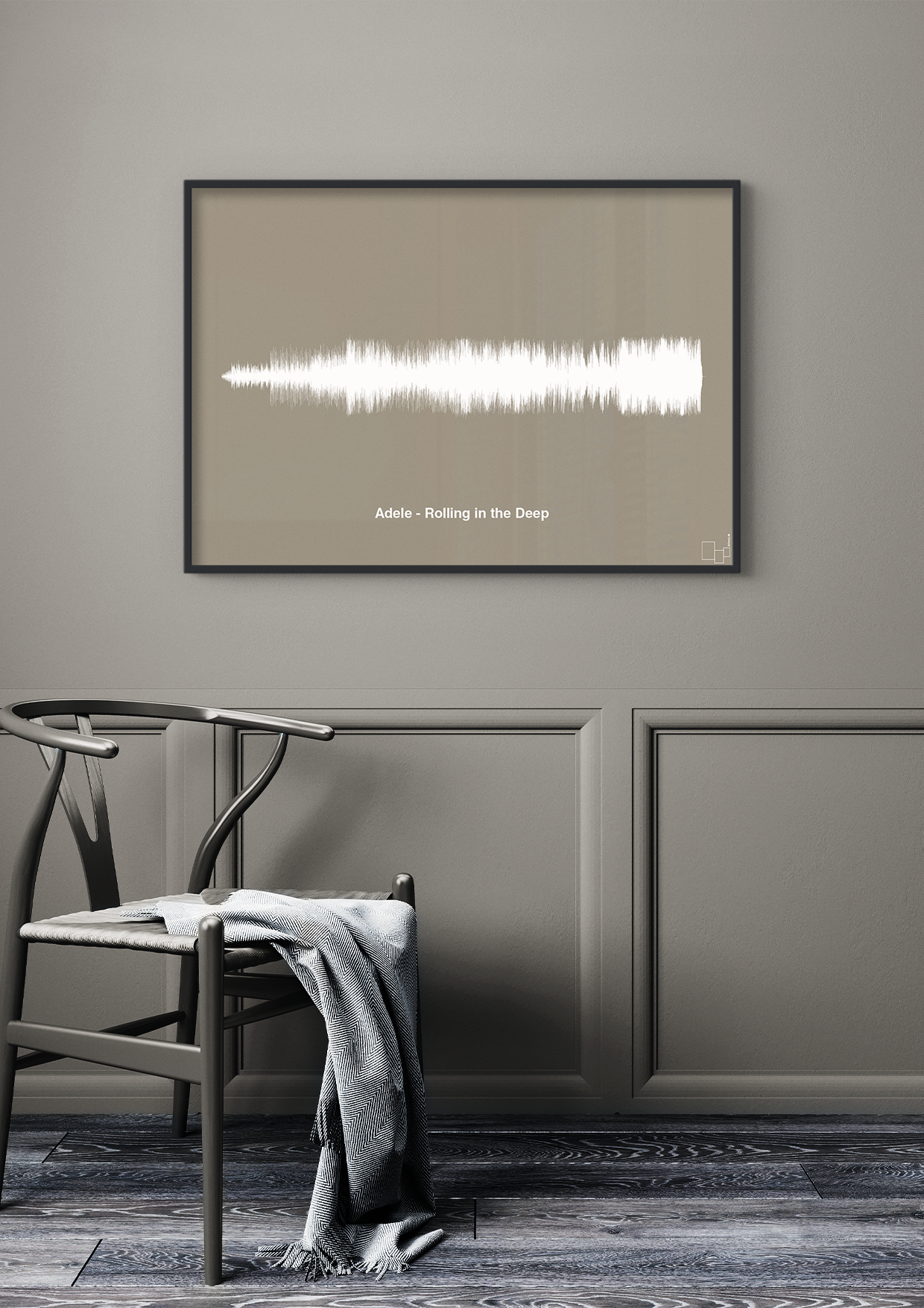 plakat: adele - rolling in the deep - graphic charcoal-Soundwave-A1two3