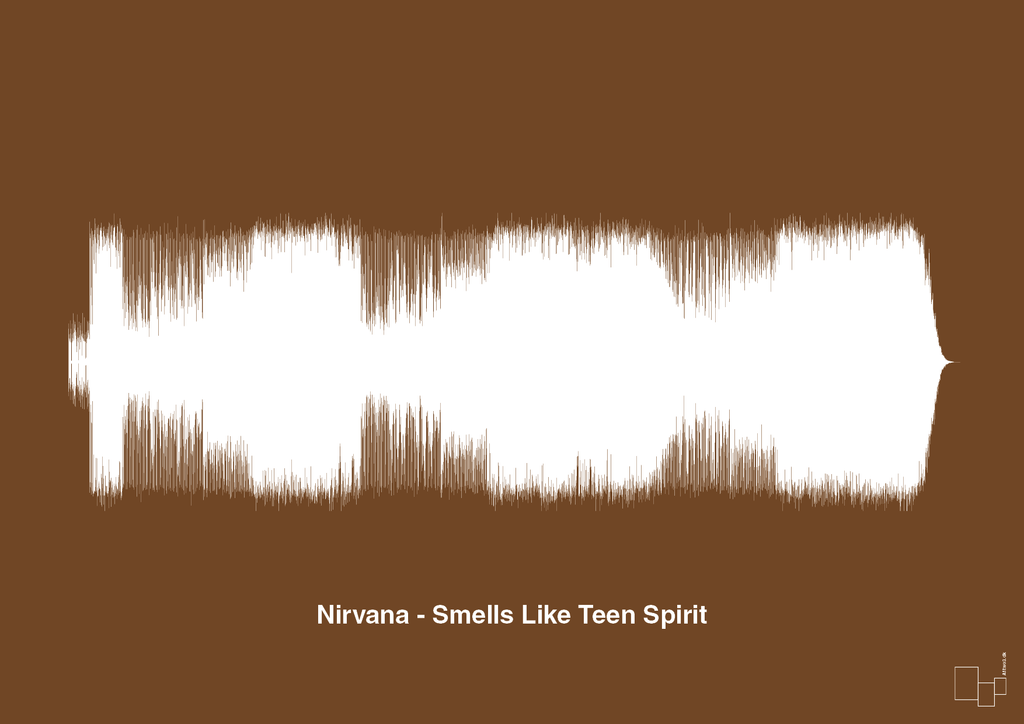 plakat: nirvana - smells like teen spirit - dark brown-Soundwave-A1two3