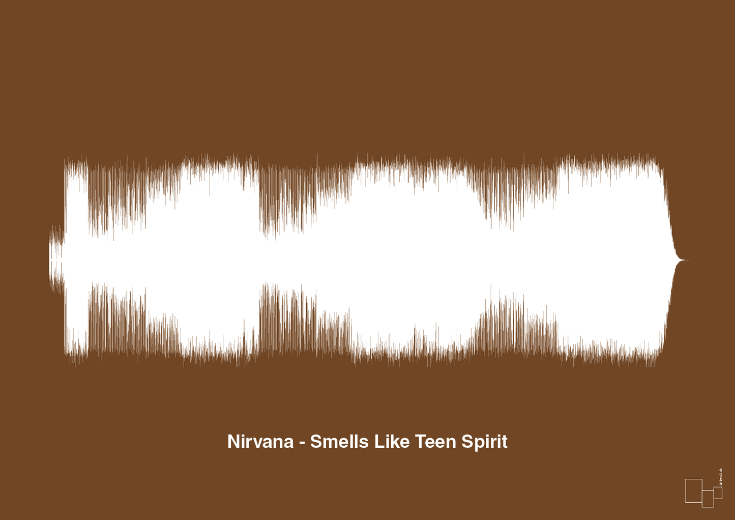 plakat: nirvana - smells like teen spirit - dark brown-Soundwave-A1two3