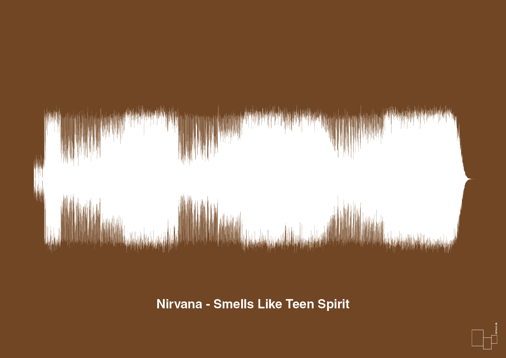 plakat: nirvana - smells like teen spirit - dark brown-Soundwave-A1two3