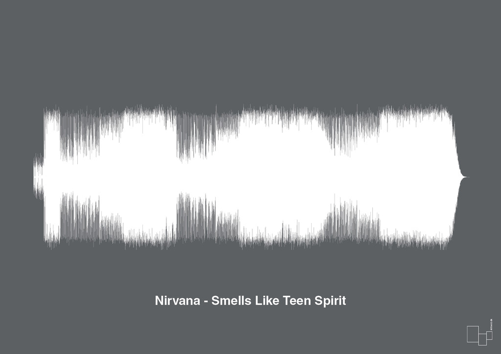 plakat: nirvana - smells like teen spirit - graphic charcoal-Soundwave-A1two3