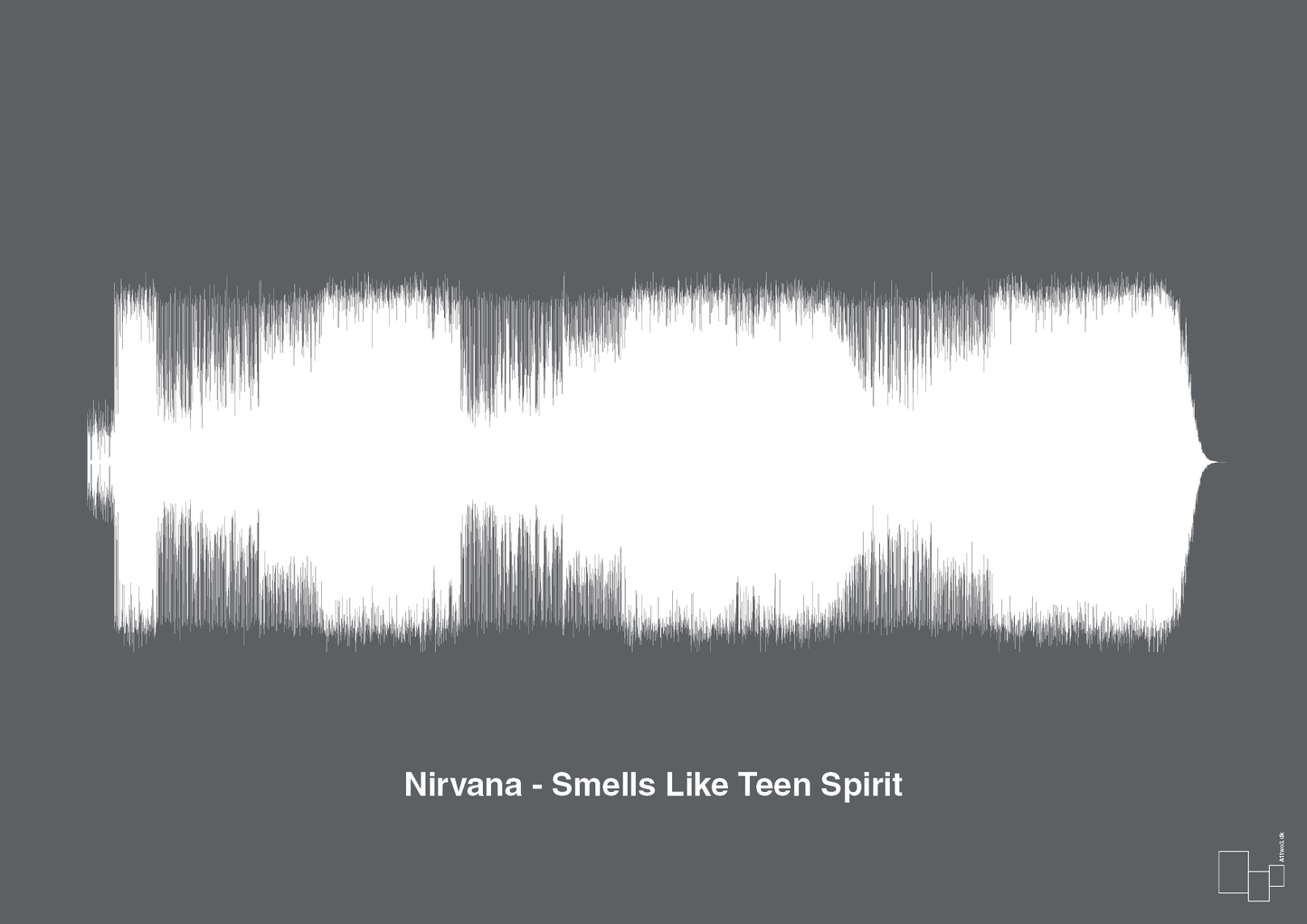 plakat: nirvana - smells like teen spirit - graphic charcoal-Soundwave-A1two3