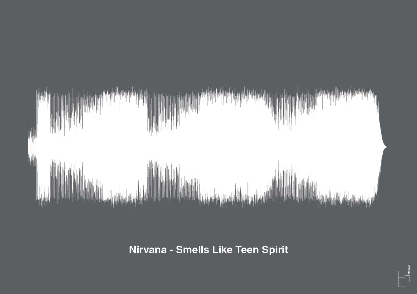 plakat: nirvana - smells like teen spirit - graphic charcoal-Soundwave-A1two3