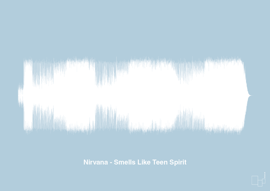 plakat: nirvana - smells like teen spirit - heavenly blue-Soundwave-A1two3