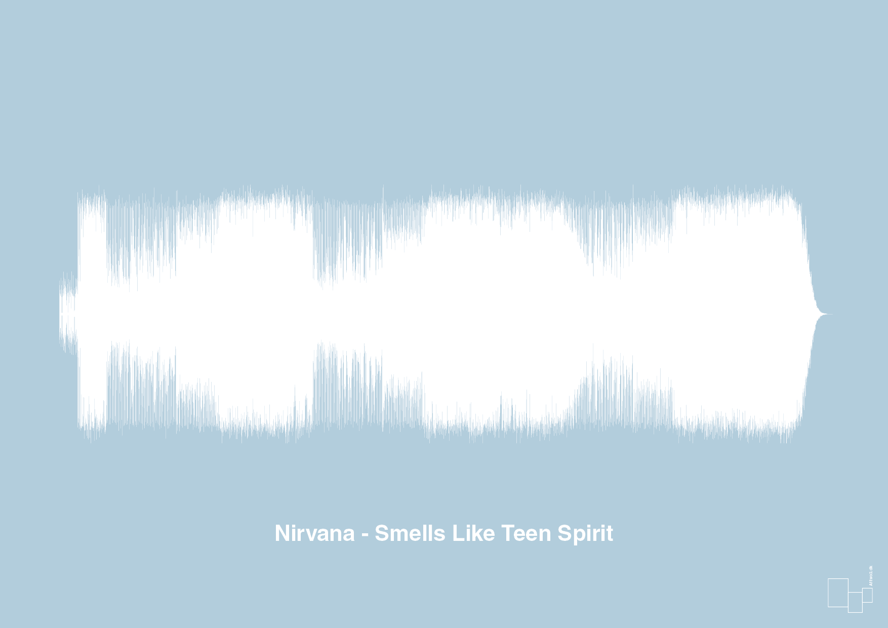 plakat: nirvana - smells like teen spirit - heavenly blue-Soundwave-A1two3