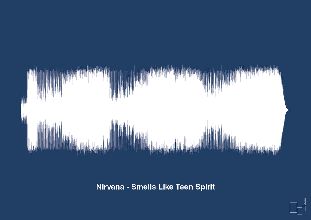 plakat: nirvana - smells like teen spirit - lapis blue-Soundwave-A1two3