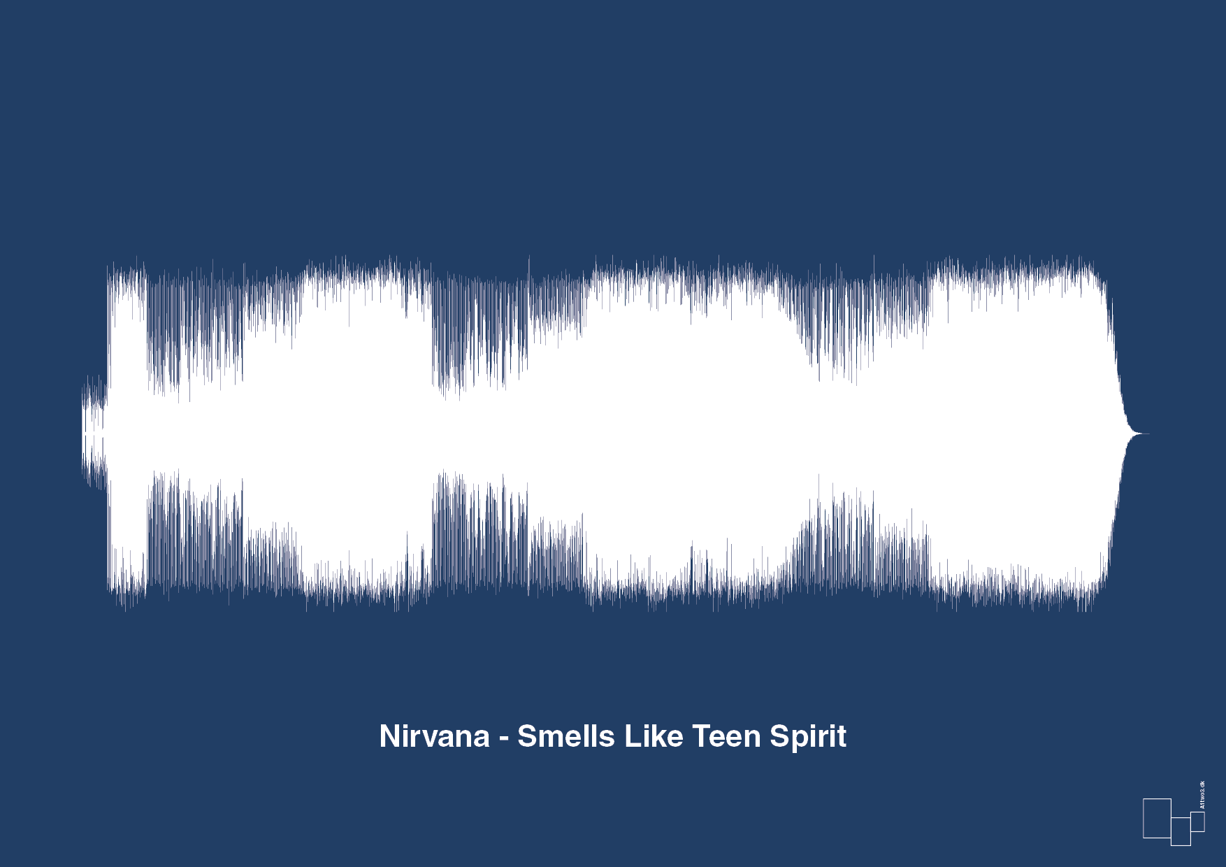 plakat: nirvana - smells like teen spirit - lapis blue-Soundwave-A1two3