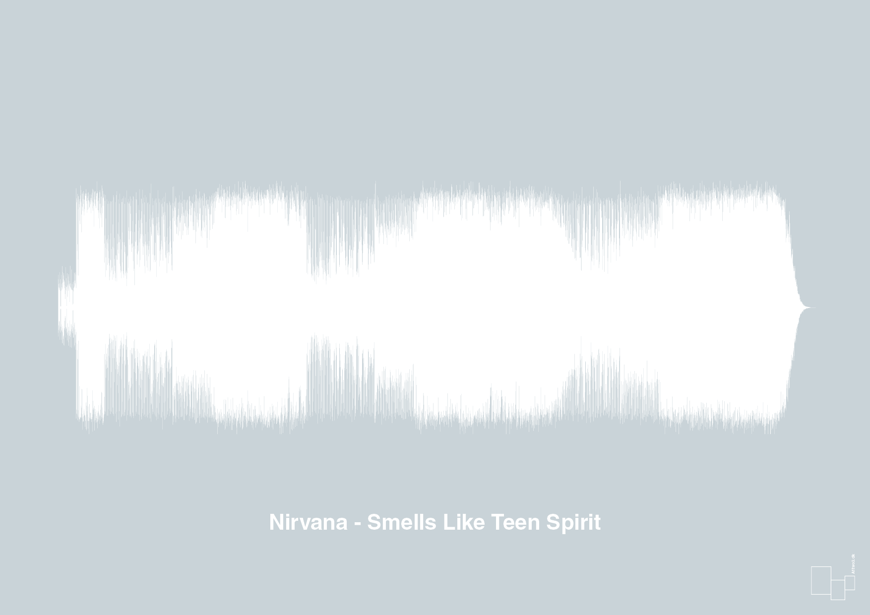 plakat: nirvana - smells like teen spirit - light drizzle-Soundwave-A1two3
