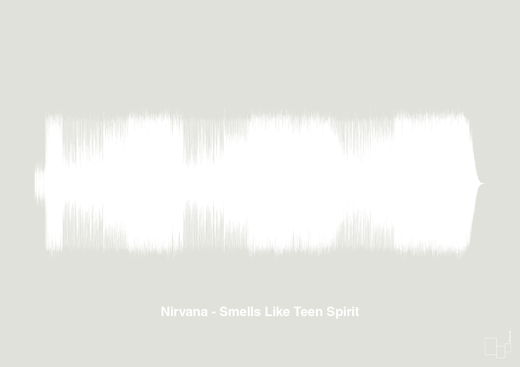 plakat: nirvana - smells like teen spirit - painters white-Soundwave-A1two3