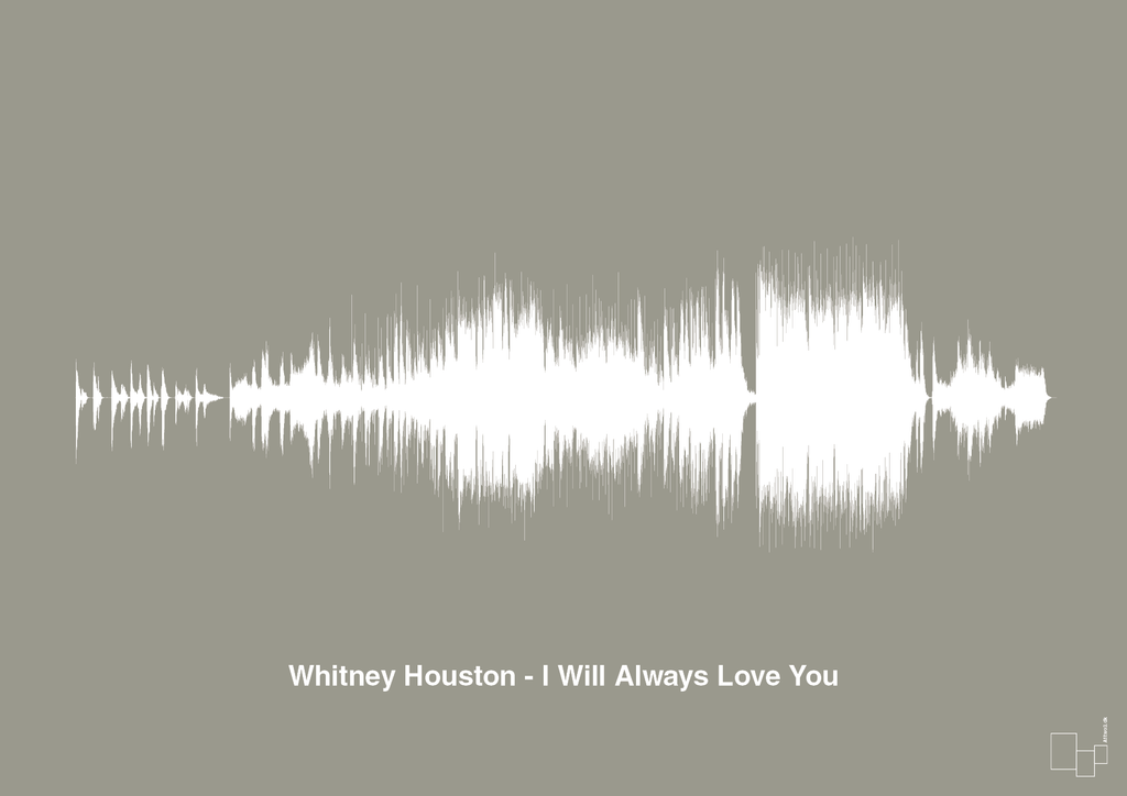 plakat: whitney houston - i will always love you - battleship gray-Soundwave-A1two3