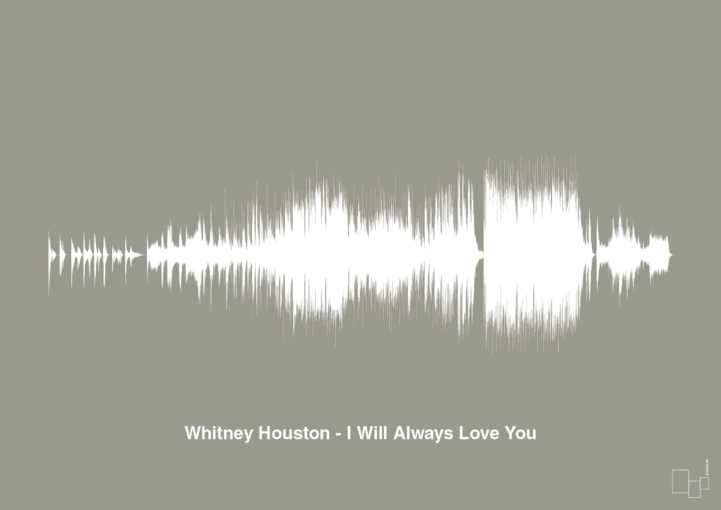 plakat: whitney houston - i will always love you - battleship gray-Soundwave-A1two3