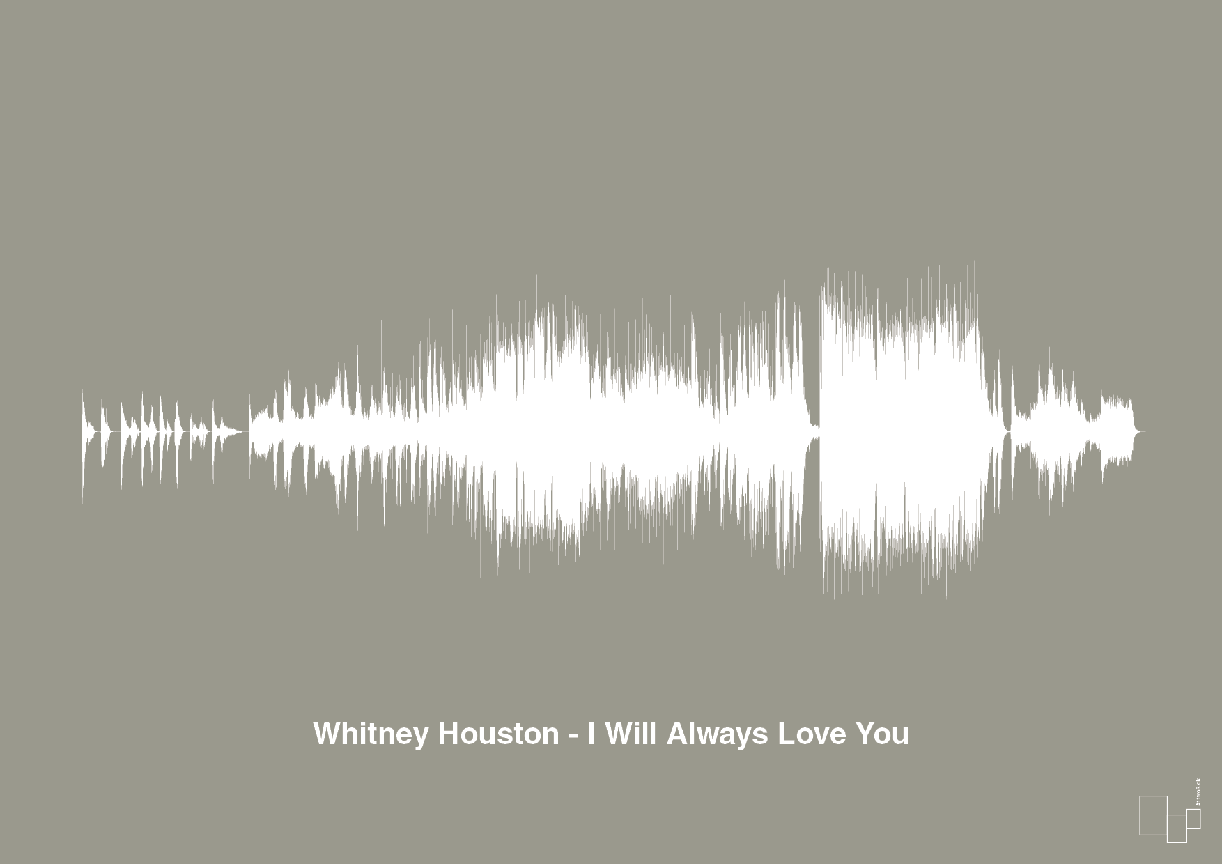 plakat: whitney houston - i will always love you - battleship gray-Soundwave-A1two3