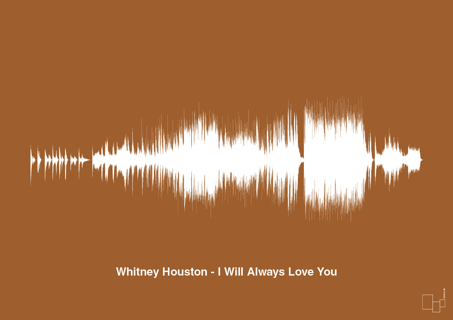 plakat: whitney houston - i will always love you - cognac-Soundwave-A1two3