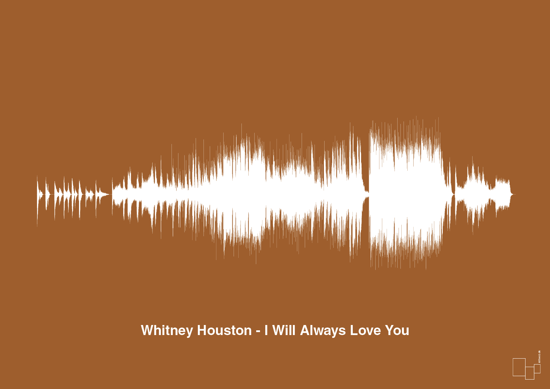 plakat: whitney houston - i will always love you - cognac-Soundwave-A1two3