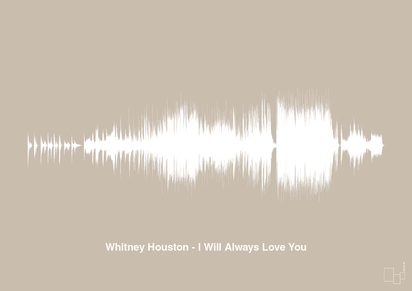 plakat: whitney houston - i will always love you - creamy mushroom-Soundwave-A1two3