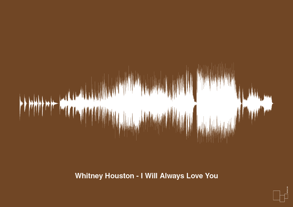 plakat: whitney houston - i will always love you - dark brown-Soundwave-A1two3