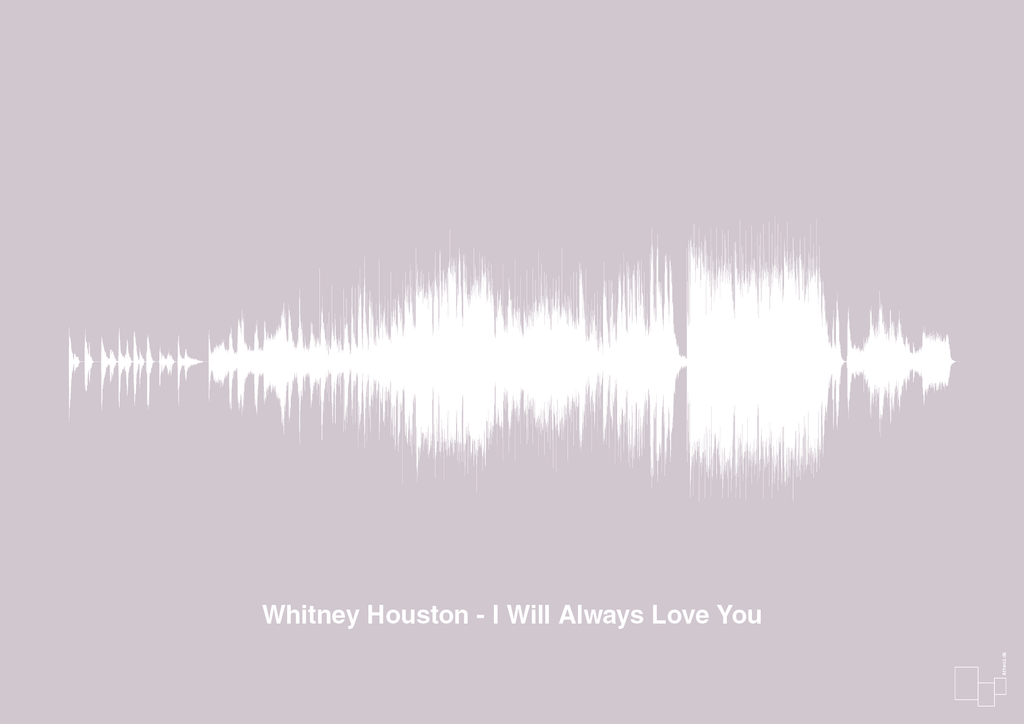 plakat: whitney houston - i will always love you - dusty lilac-Soundwave-A1two3