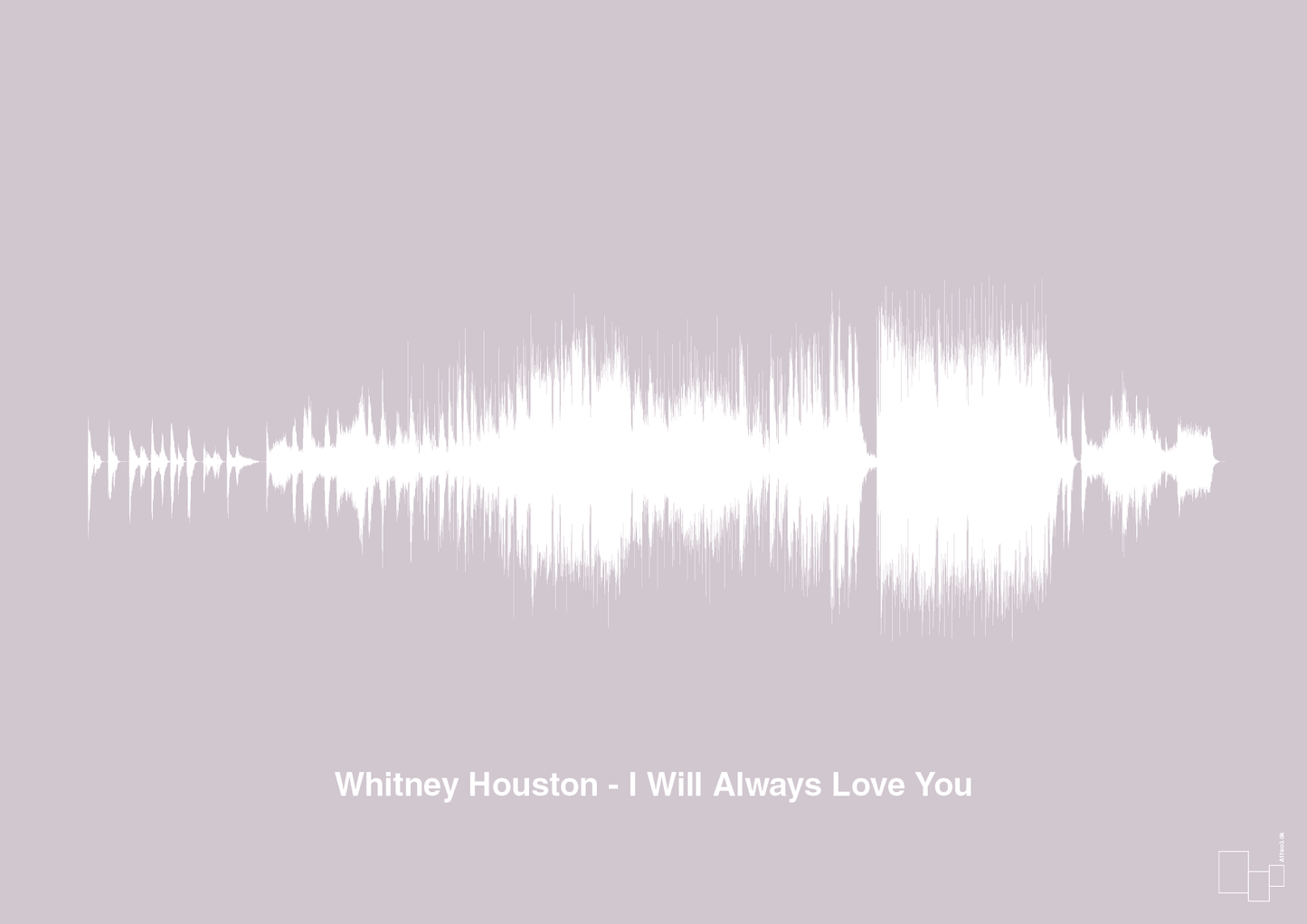 plakat: whitney houston - i will always love you - dusty lilac-Soundwave-A1two3