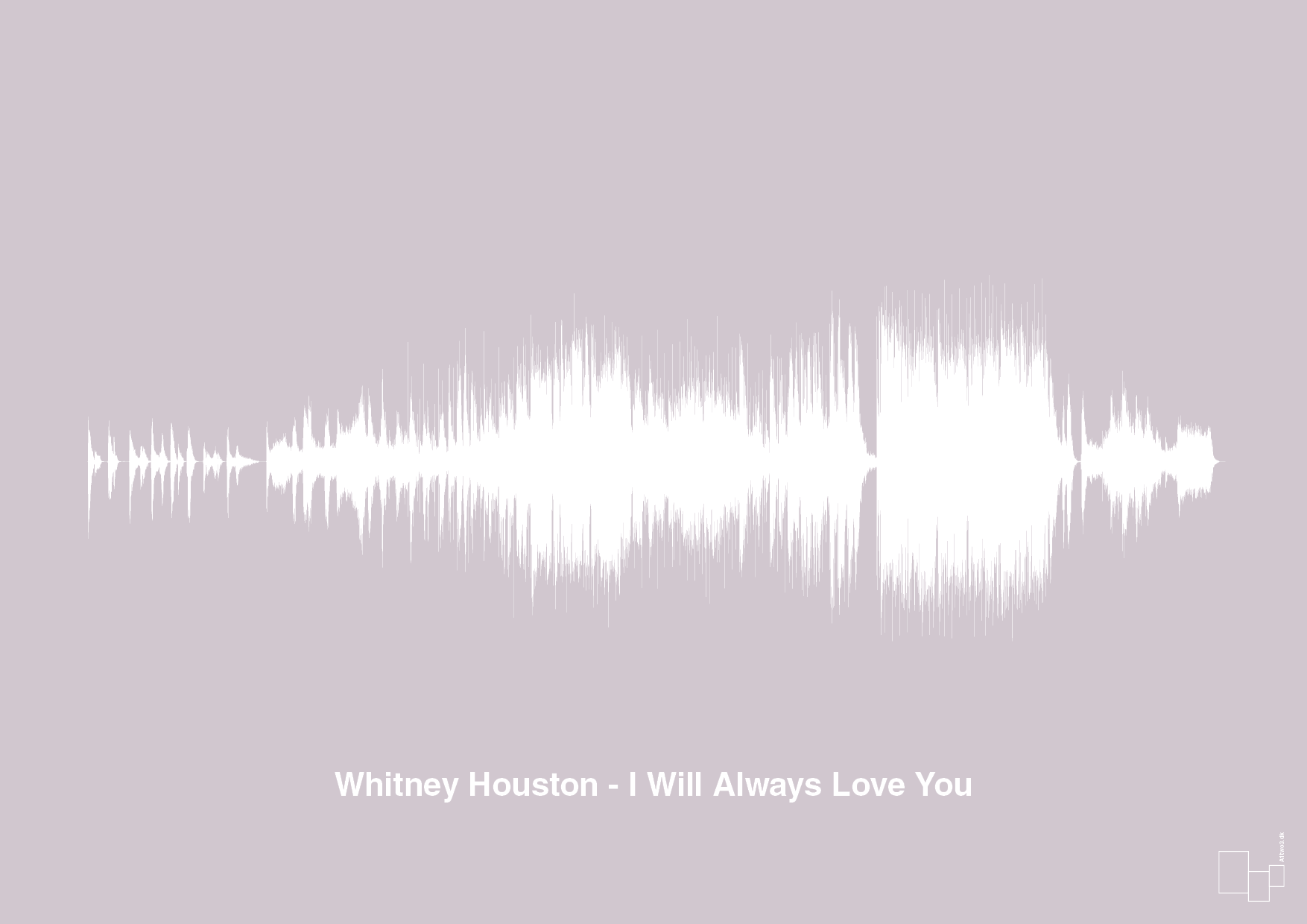 plakat: whitney houston - i will always love you - dusty lilac-Soundwave-A1two3