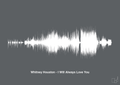 plakat: whitney houston - i will always love you - graphic charcoal-Soundwave-A1two3