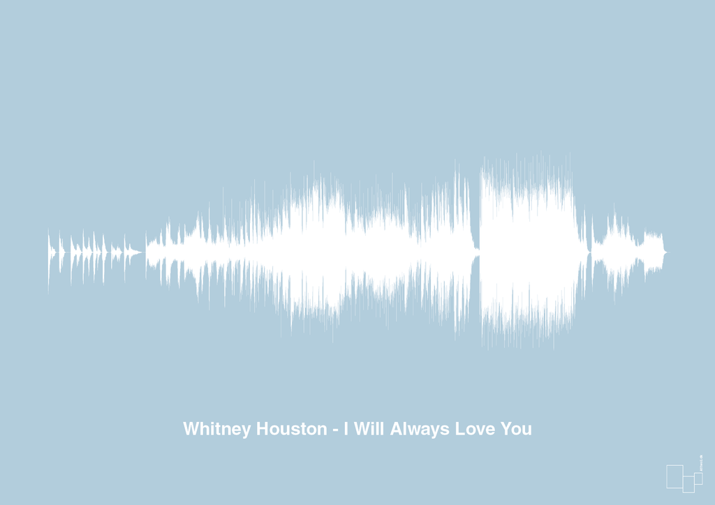 plakat: whitney houston - i will always love you - heavenly blue-Soundwave-A1two3