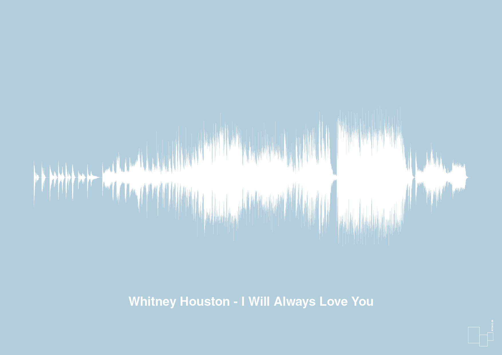plakat: whitney houston - i will always love you - heavenly blue-Soundwave-A1two3