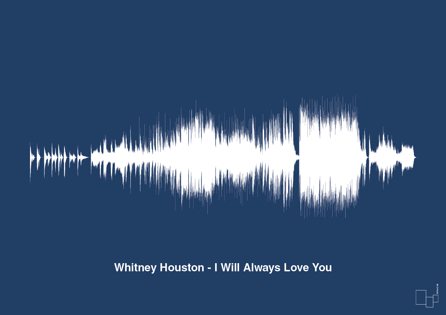 plakat: whitney houston - i will always love you - lapis blue-Soundwave-A1two3