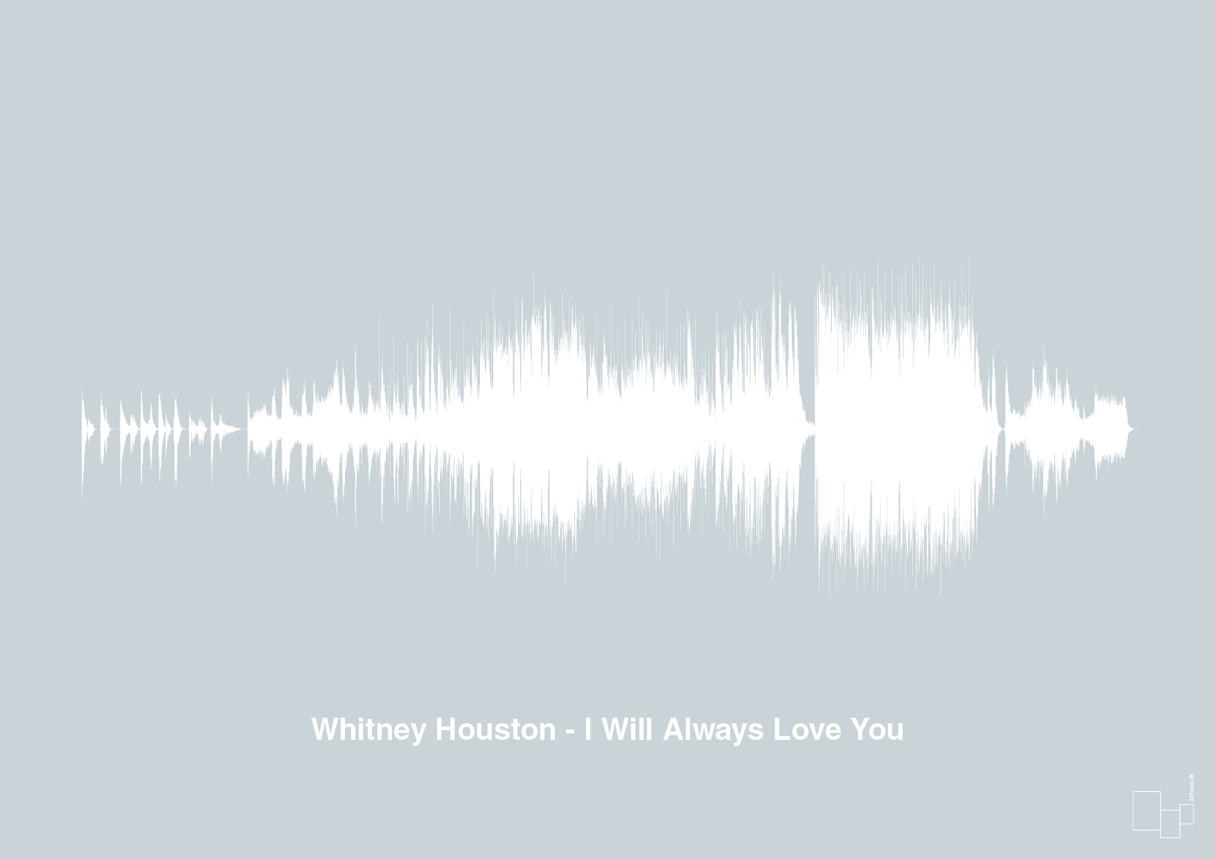 plakat: whitney houston - i will always love you - light drizzle-Soundwave-A1two3