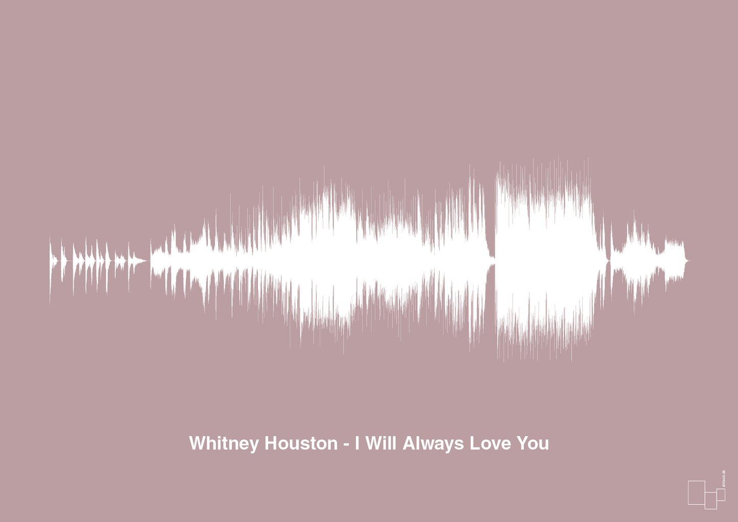 plakat: whitney houston - i will always love you - light rose-Soundwave-A1two3